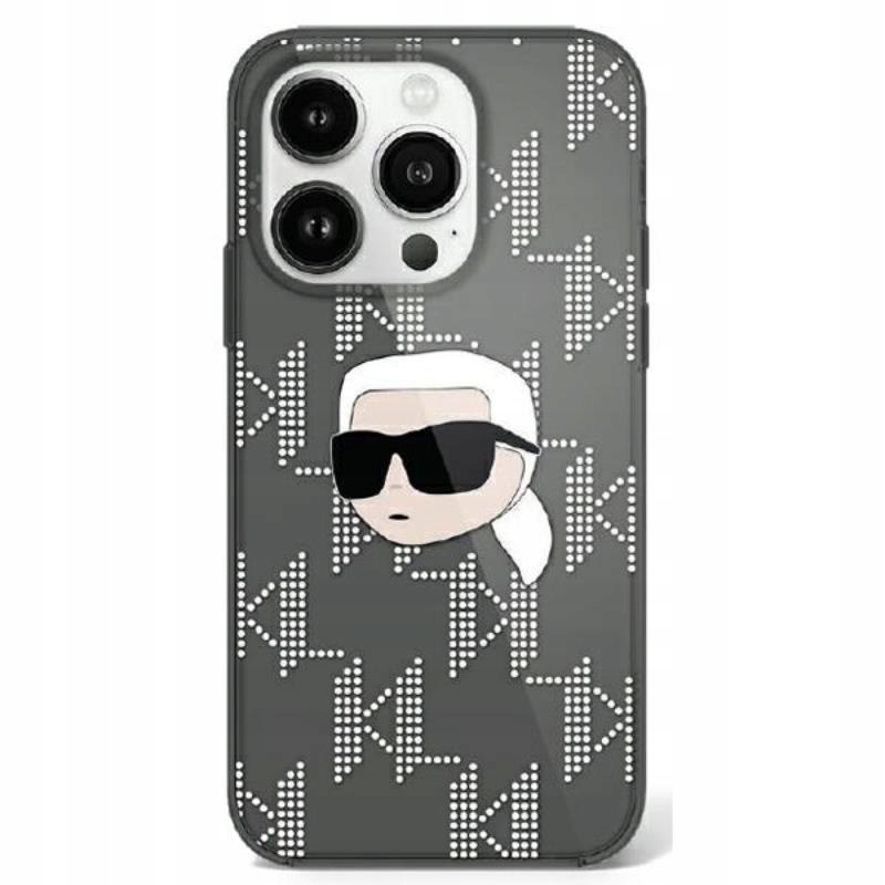 Karl Lagerfeld IML Karl Head Electroplated Etui iPhone 16 (czarny)