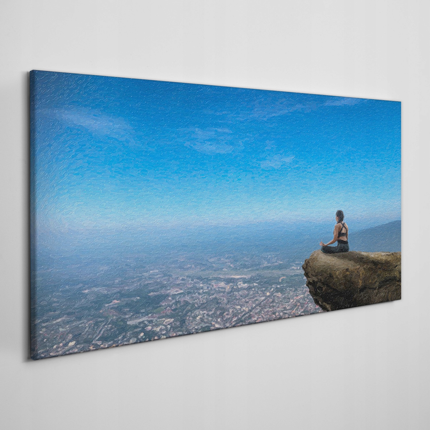 

Płótno obraz na ścianę Kobieta na klifie 100x50 cm