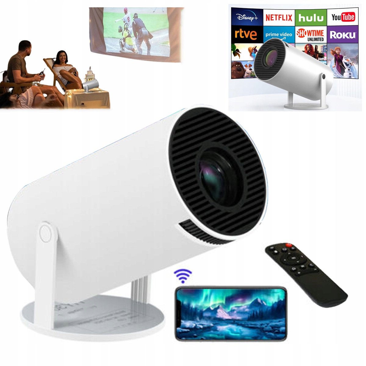 Projektor LCD Bedee Mini Portable Projector bílý
