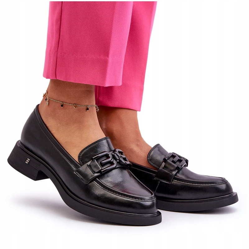 Elegantní Dámské Mokasíny Z Přírodní Kůže Vinceza Černé 37