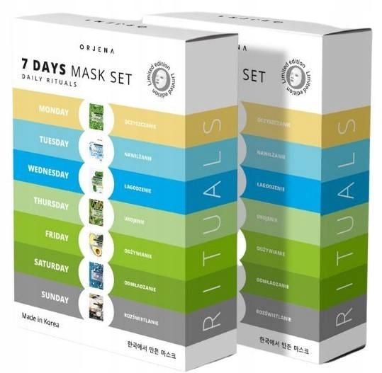 

Orjena Zestaw Masek w płachcie do Twarzy na 7 dni