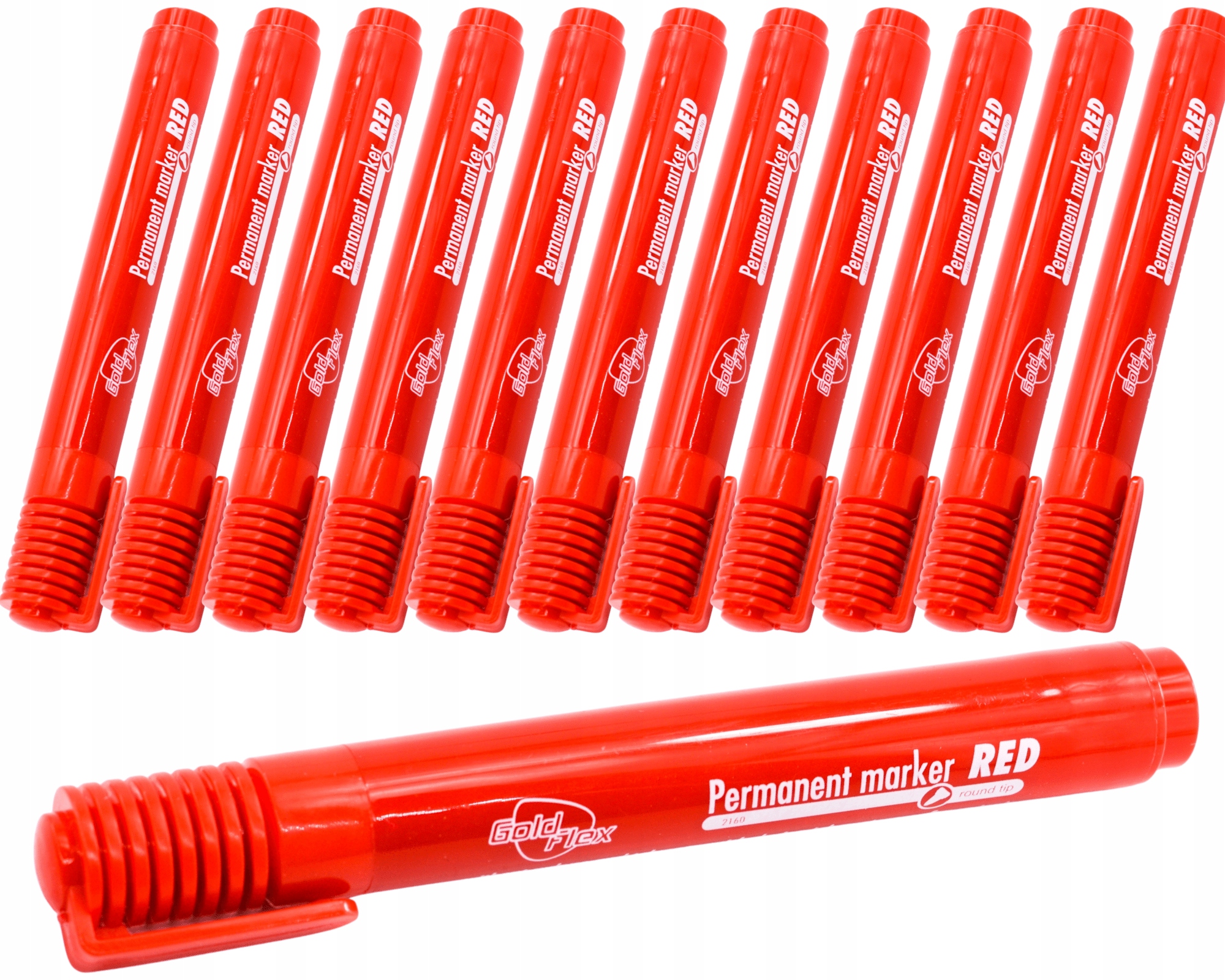 

Marker Wodoodporny Permanentny Pisak Red 12 Szt.
