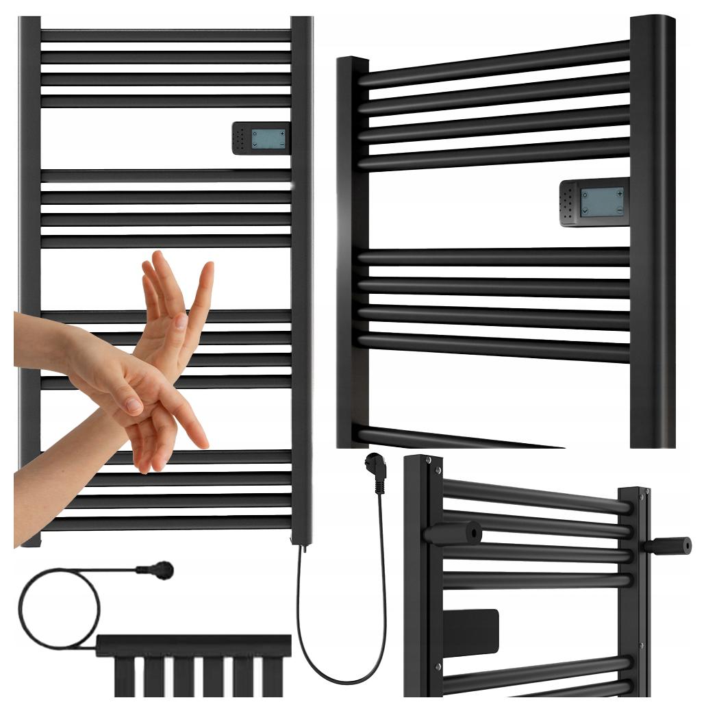 Elektrický Ohrievač Do kúpeľne s termostatom Čierny 500 W Radiátor 3 Režimy