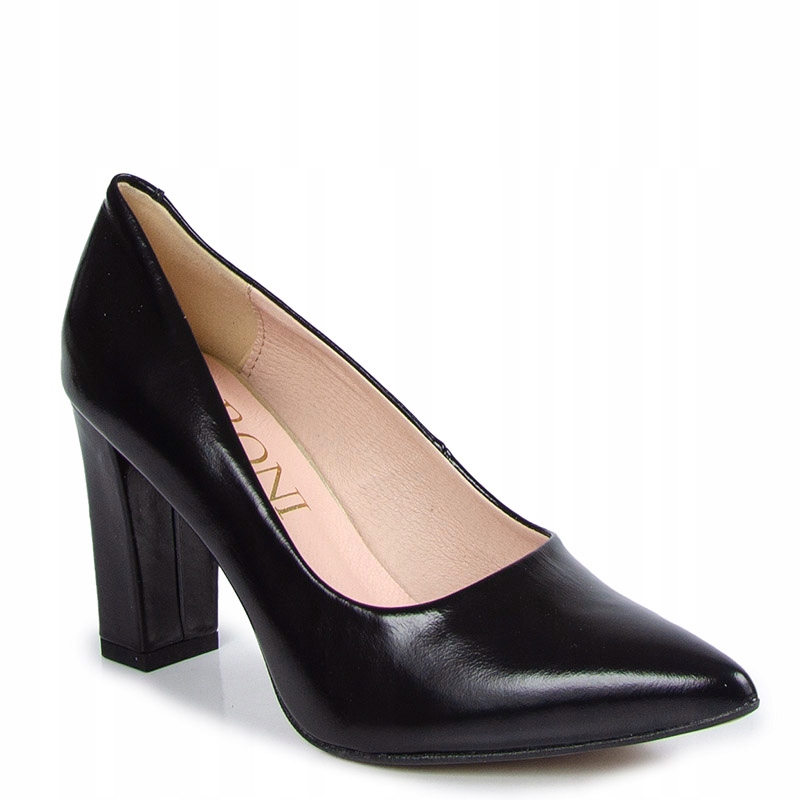 LaRoni E453 Špendlíky Sloupek 8 cm Kůže Černá Lico