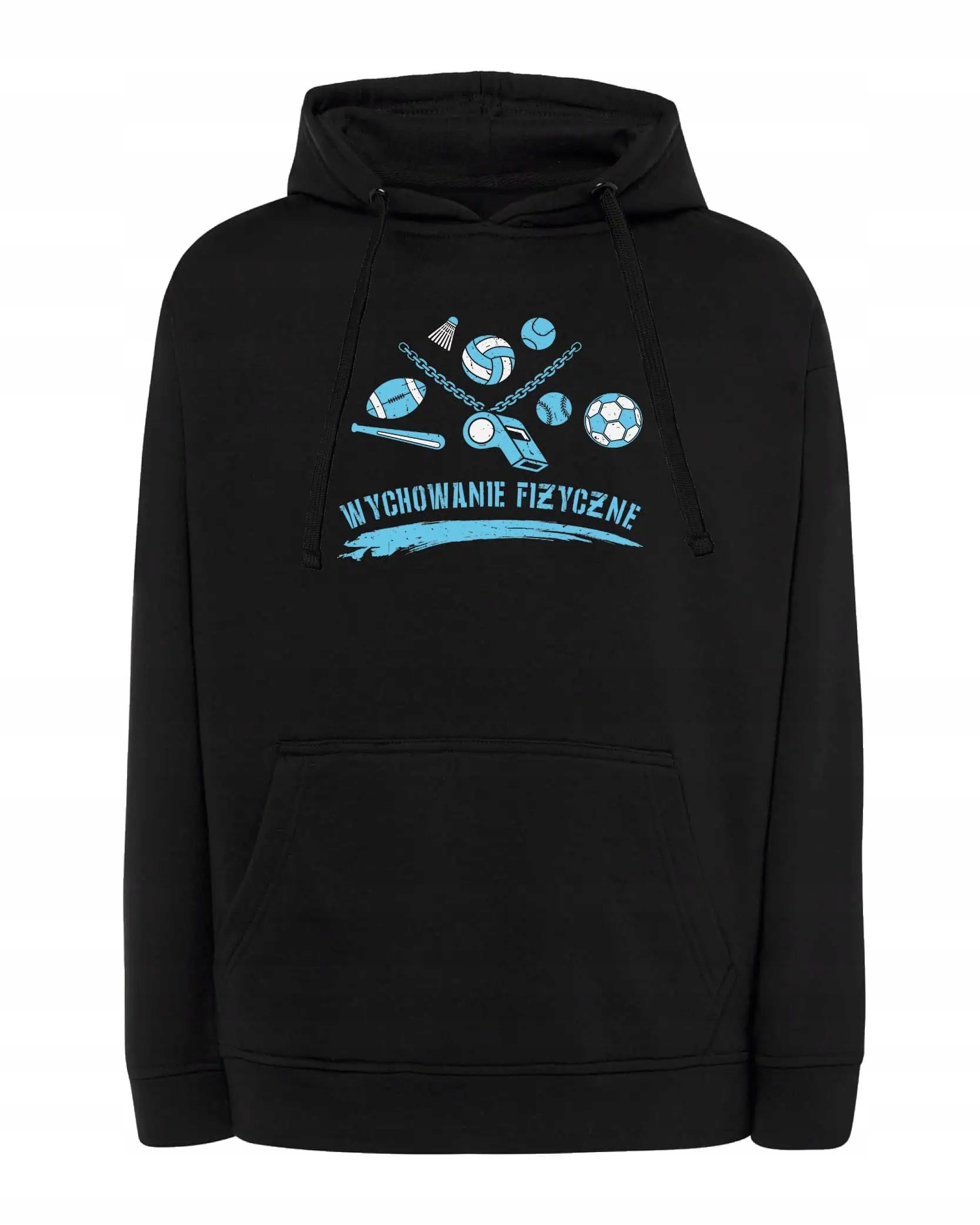 Mikina s kapucí Den učitelů Tělesná výchova Sport Černá L