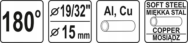 YATO GIĘTARKA DO RUR MIEDZIANYCH 15mm ZAGINARKA Marka Toya