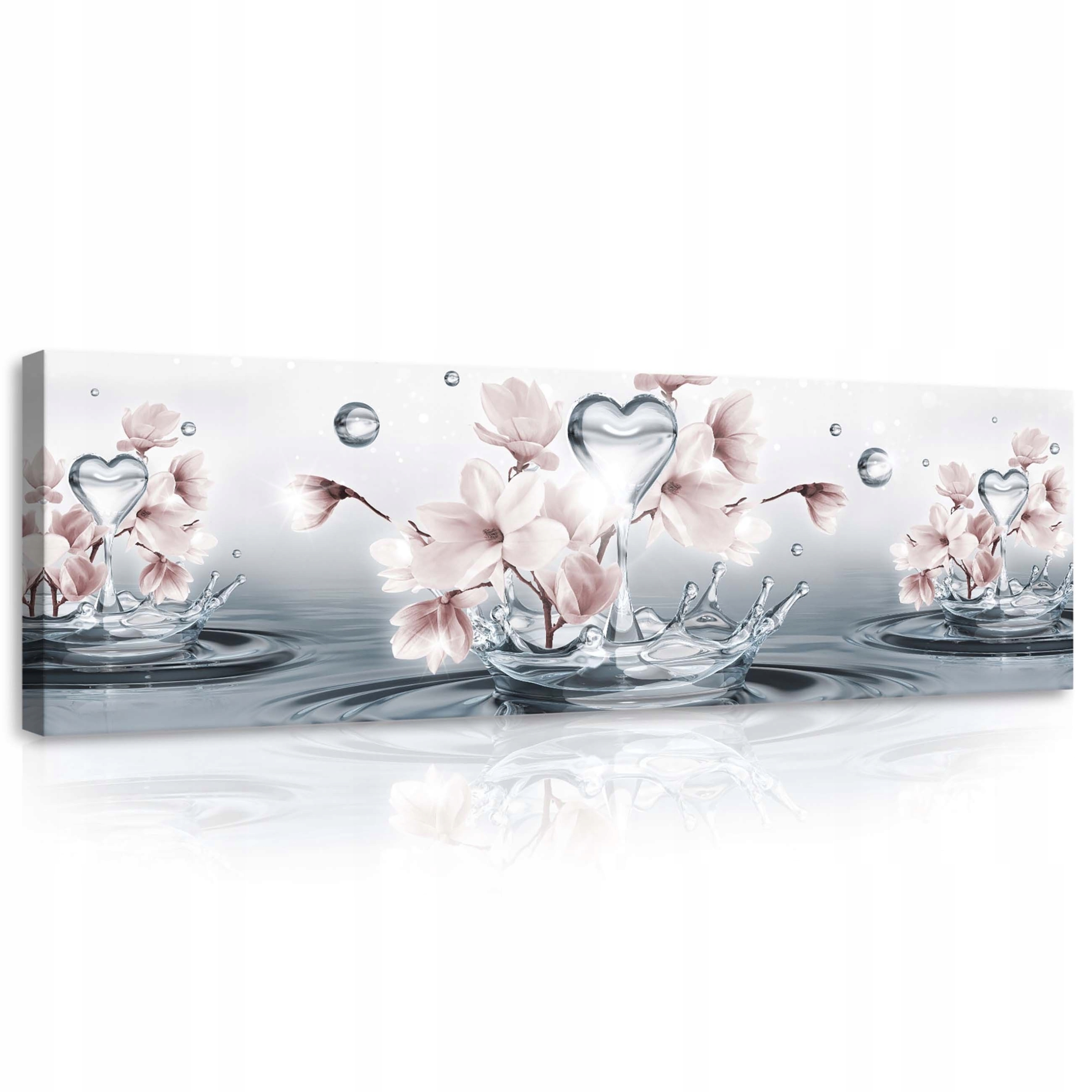 Obraz 145x45 Magnolie Srdce vody Dekorace ložnice ve skandinávském stylu