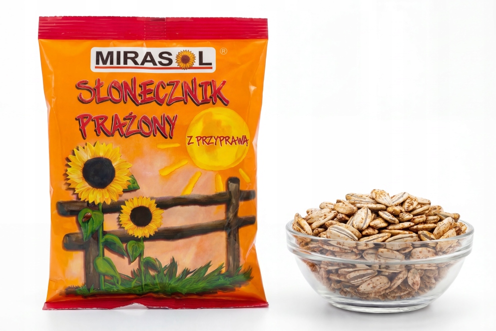Levně Slunečnice pražená s kořením 80 g Mirasol bílé zrno