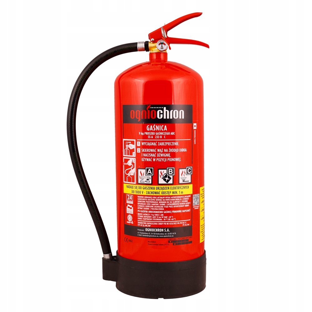 Práškový Hasicí Přístroj Gp 9x Abc 9 kg s manometrem – pro domácnosti, firmy, dílny