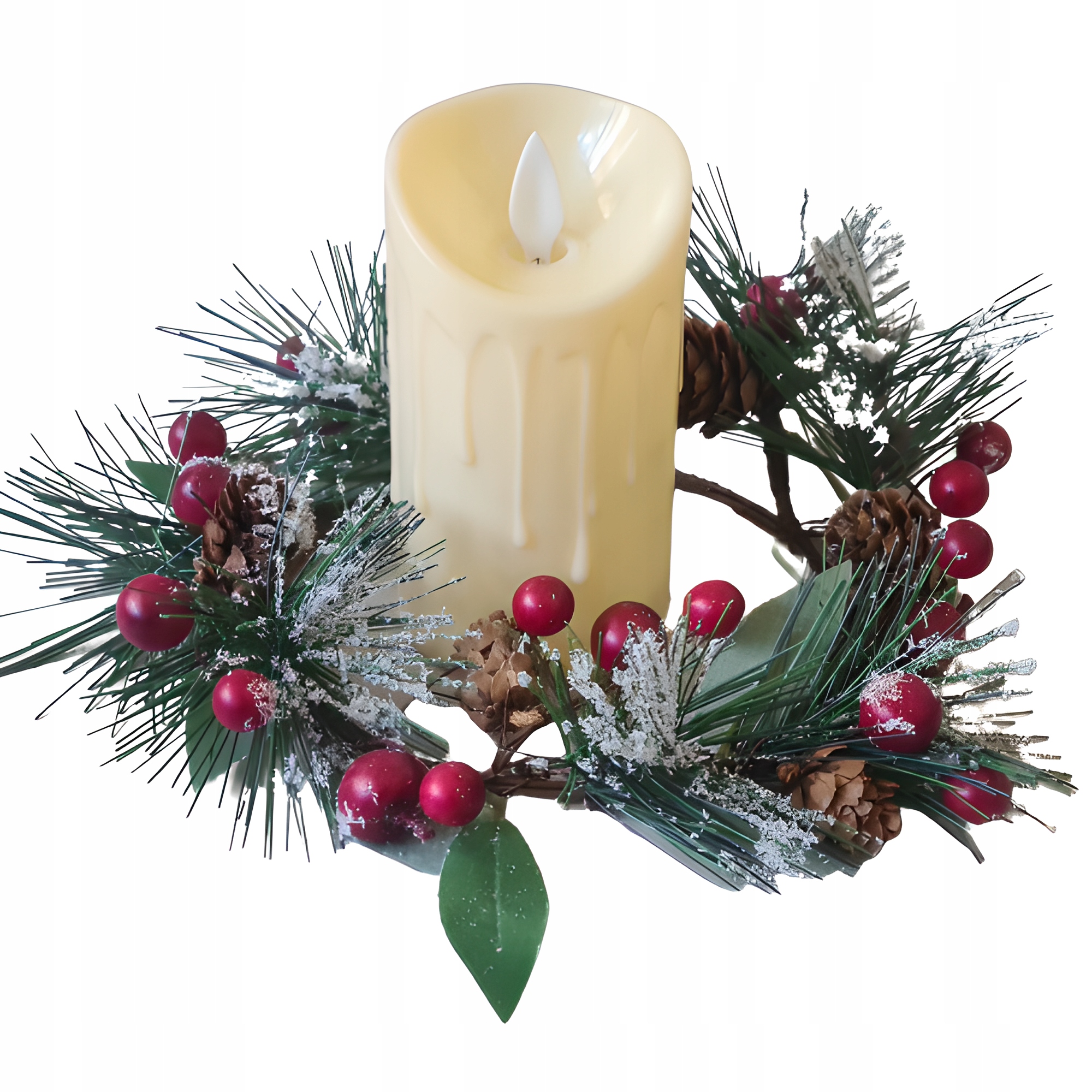 

Wianek Świąteczny na świecę na stół 20 cm