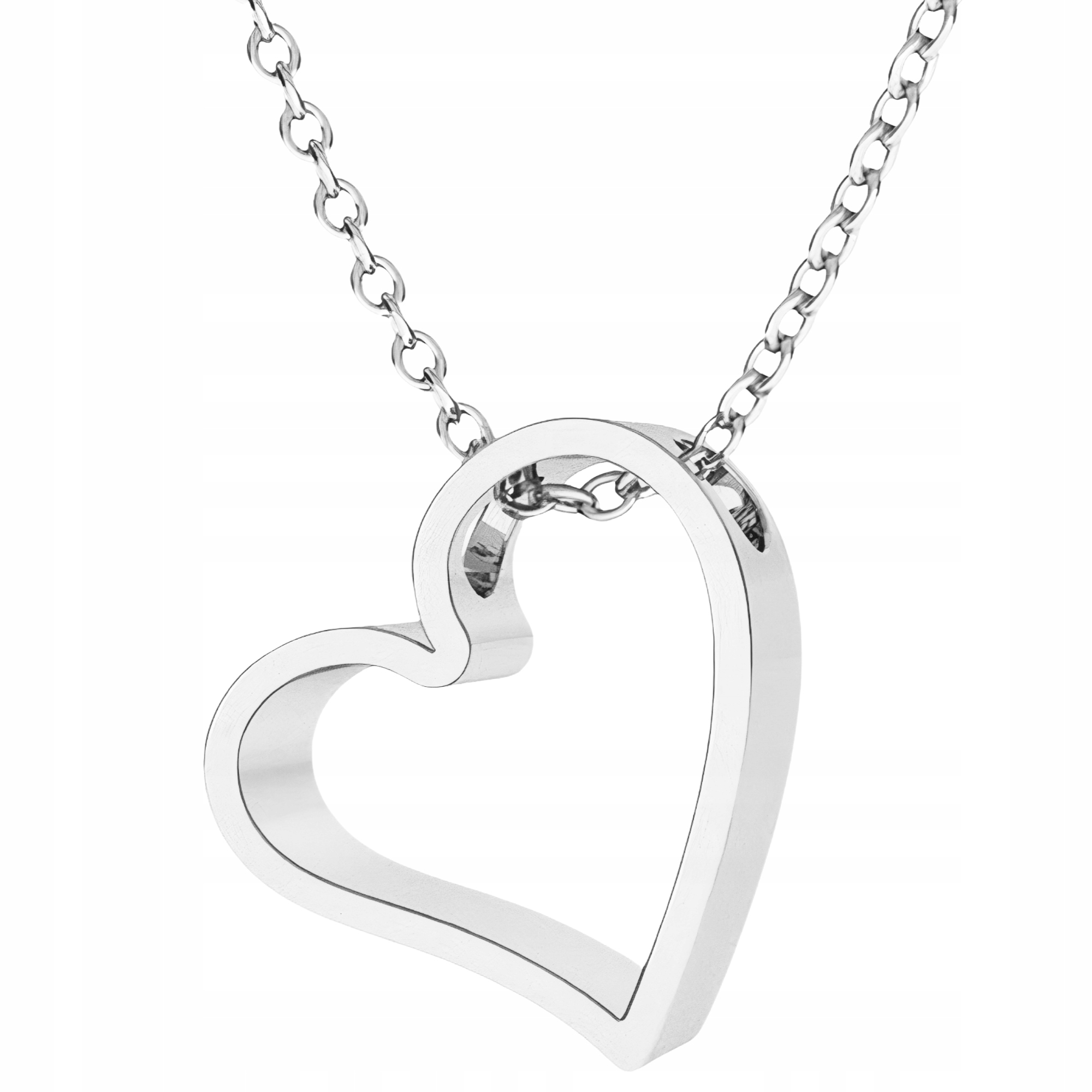 Naszyjnik srebrny 925 Przeplatane Serce Serduszko