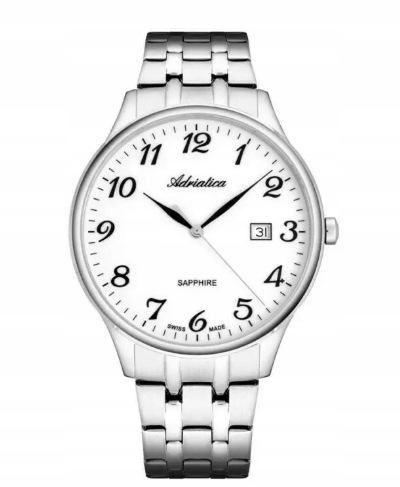 Adriatica A1300.5123Q Pánské Hodinky Swiss Made Safírové stříbrné