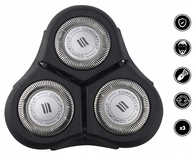 GŁOWICA OSTRZA ZAMIENNE DO GOLARKI PHILIPS CC RQ1145 RQ1150 RQ1151 Stan opakowania oryginalne