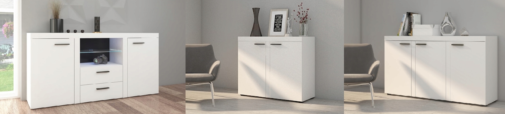 Meblościanka Rumba Biała Kolor frontów biały