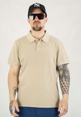 Tričko Polo Pit Bull Washed Pique Small Logo v světle pískové barvě