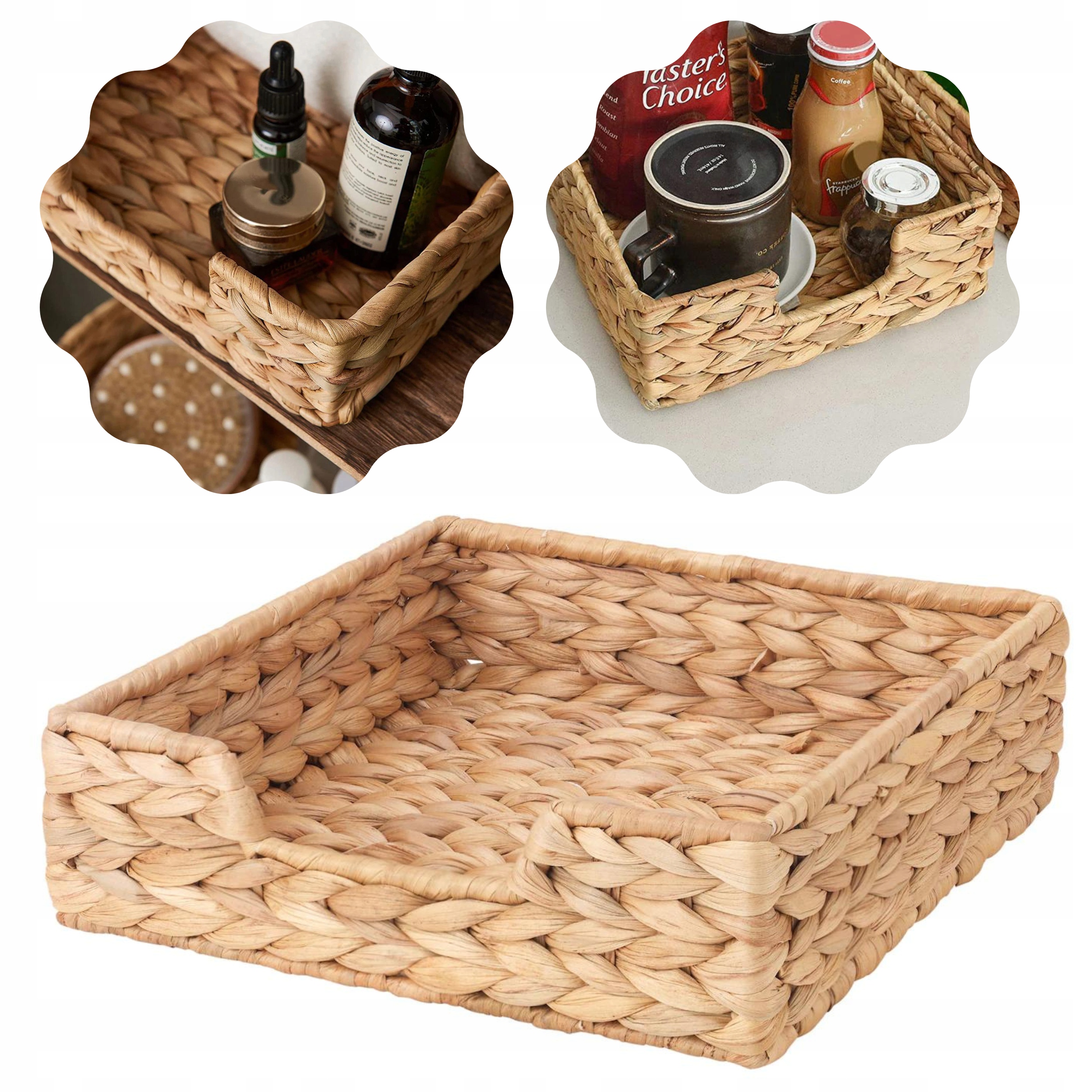 

Koszyk Organizer serwetnik Liść Hiacyntu 20x20 cm