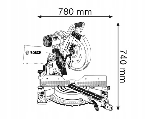 ELEKTRYCZNA PIŁA UKOŚNICA BOSCH PROFESSIONAL GCM 12 GDL Seria GCM 12 GDL