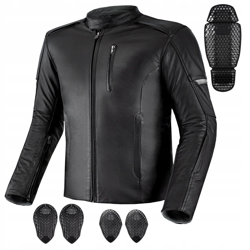 Pánska motocyklová bunda Shima Hunter+ 2.0 Black klasická kožená Darčeky