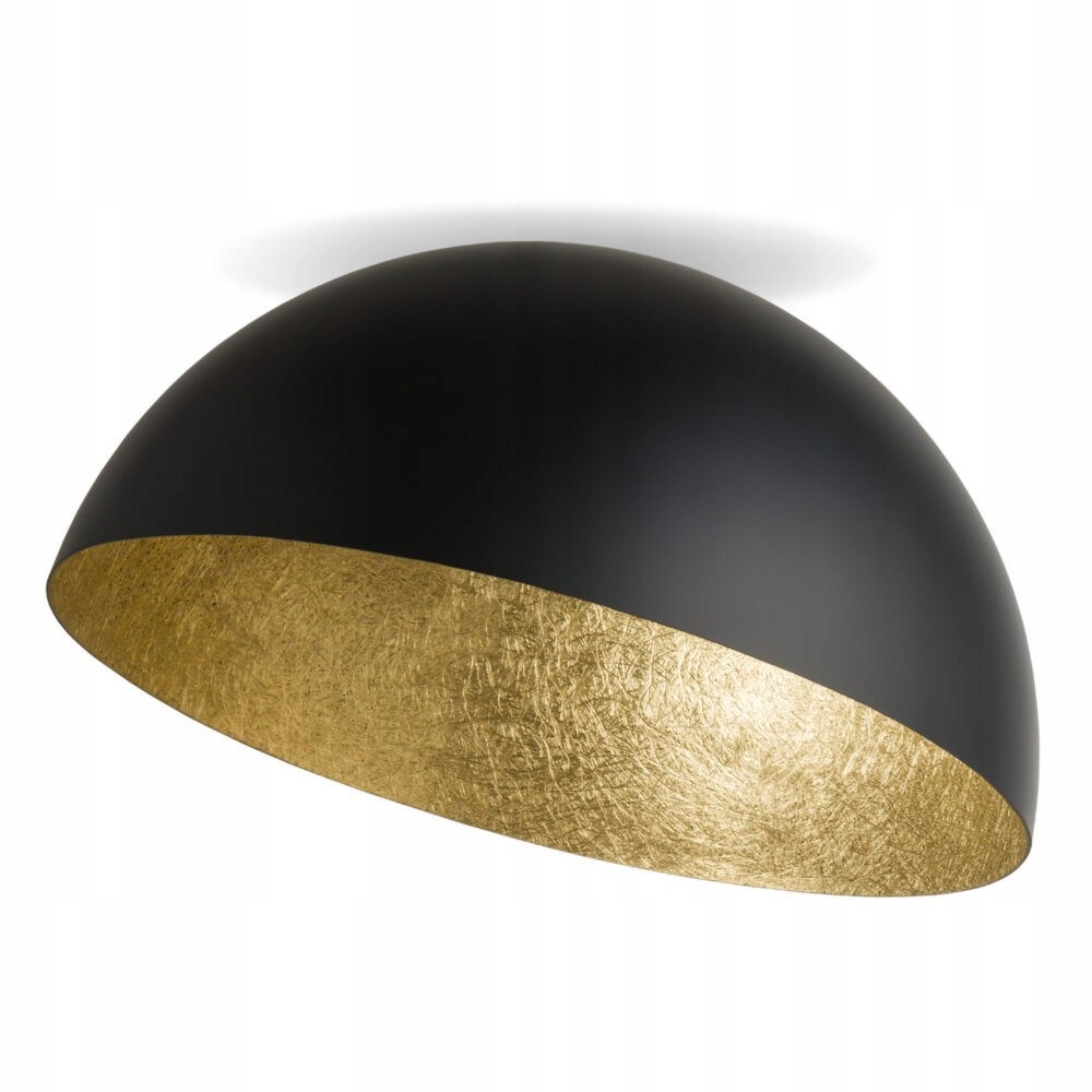 Lampa Sufitowa Duża Okrągła Misa Półkula Metal Sigma Sfera 90 32471 Czarny