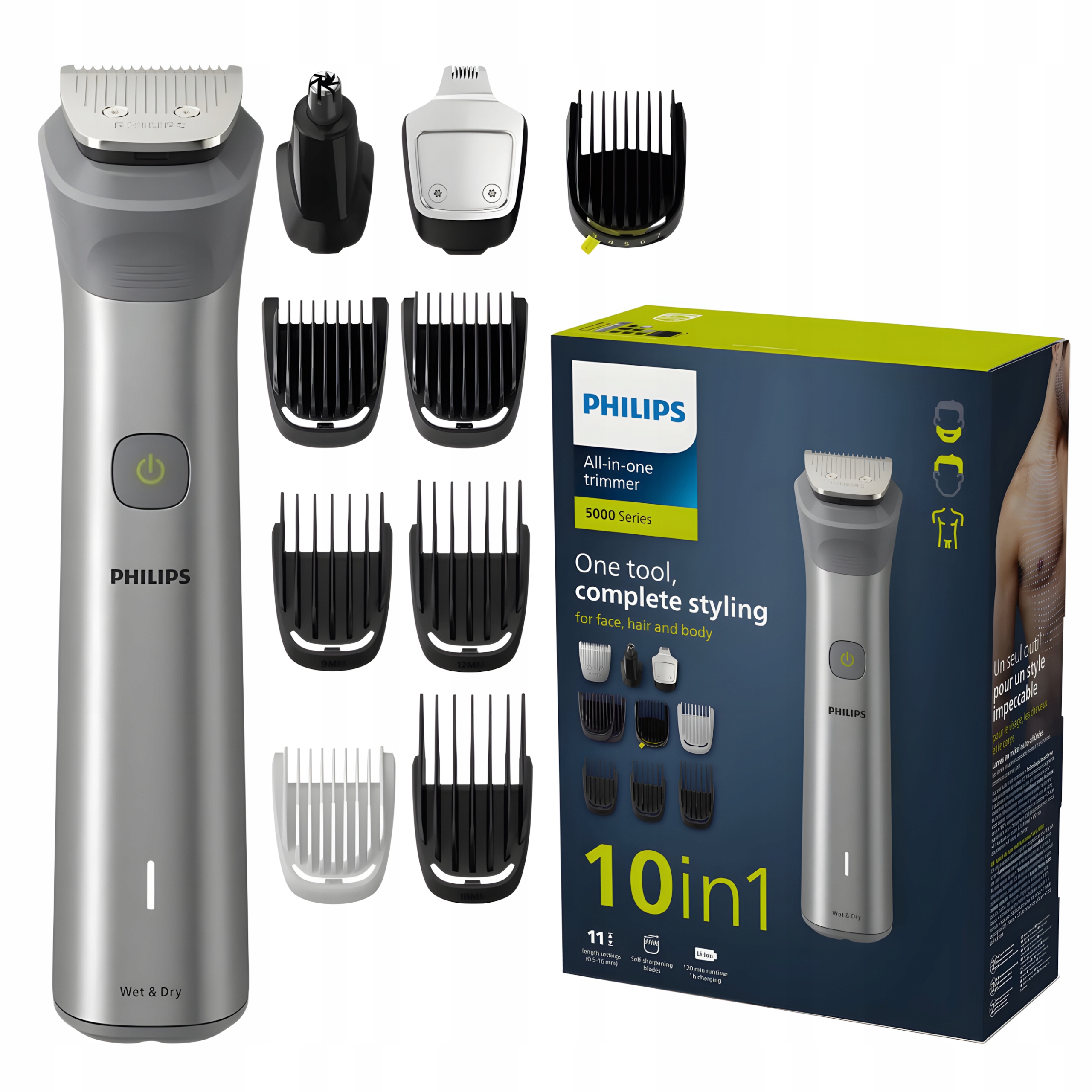 Philips Multigroom 5000 MG5920/15 Trymer 10w1 Broda Włosy Ciało 120min