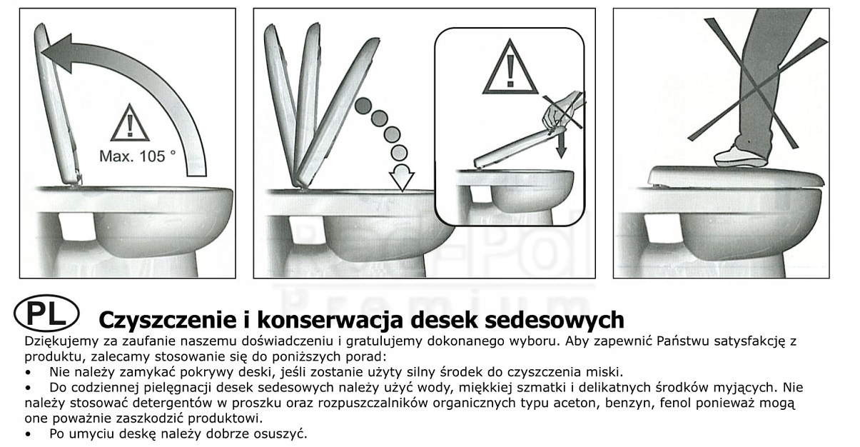 DESKA WOLNOOPADAJĄCA DO ROCA GAP A801732004 Kolor biały