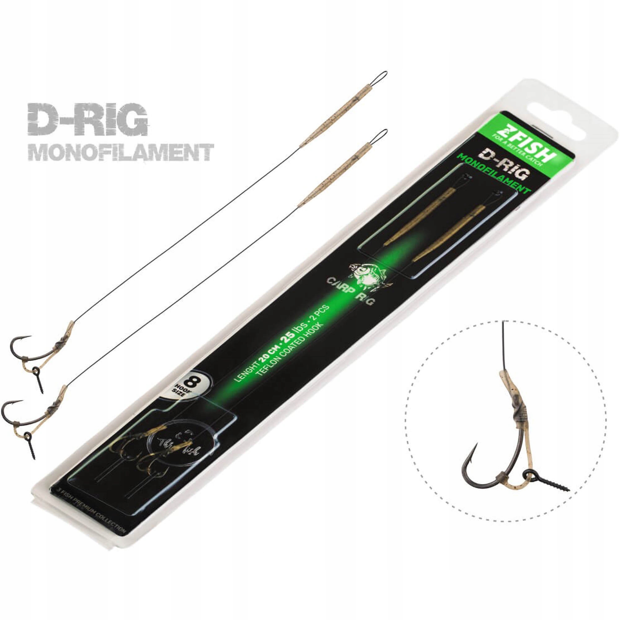 Przypony Zfish Monofilament D-rig 8