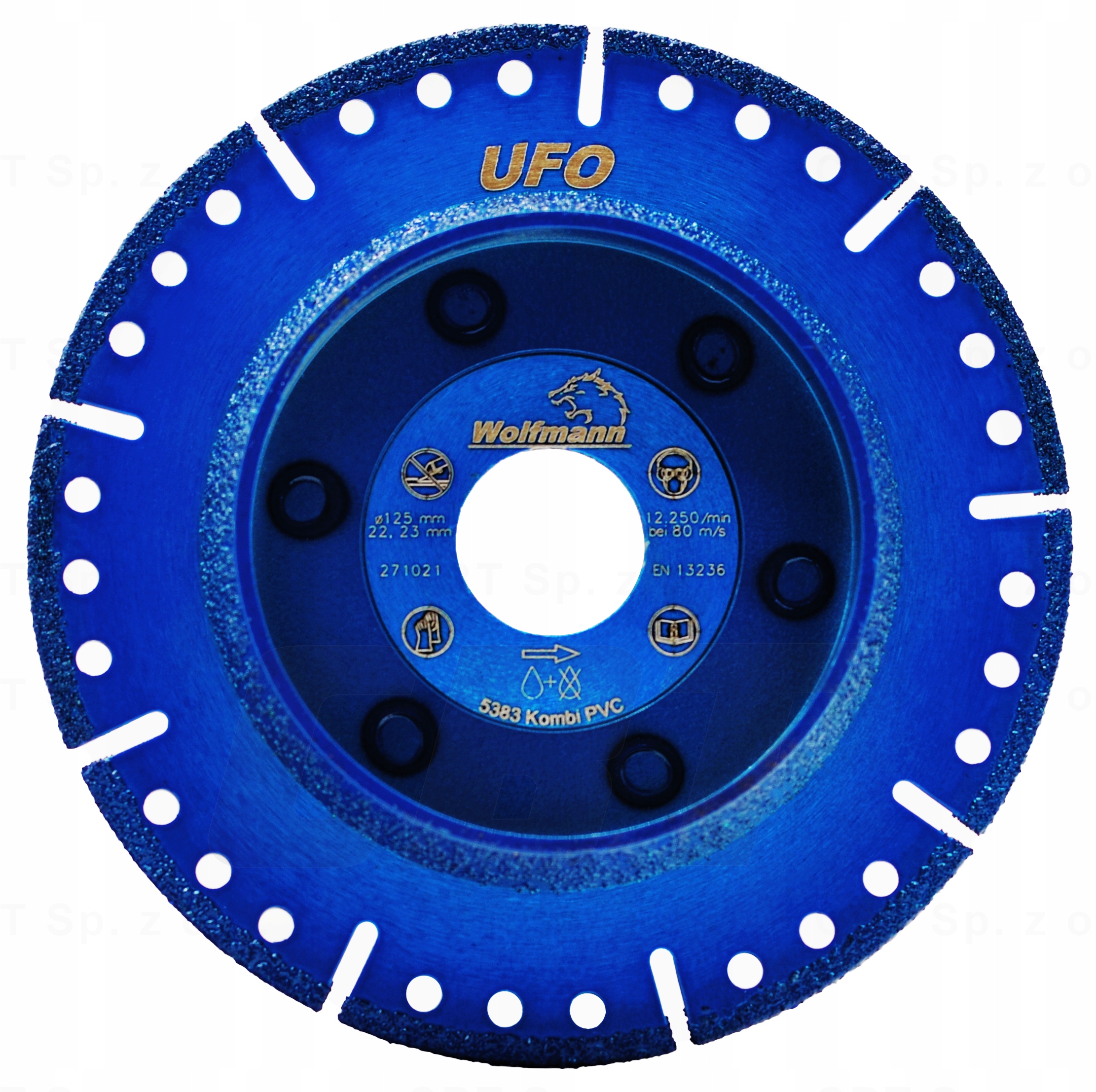 Tarcza UFO do cięcia i fazowania rur PCV 125 mm Marka Wolfmann