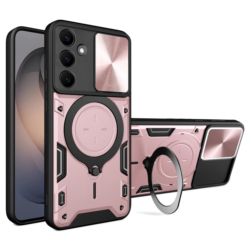 Techsuit CamGuard Pro etui z osłoną Samsung Galaxy S26 różowo-złote