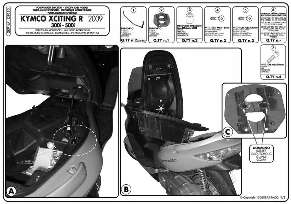 Kappa Rošt Centrálneho Kufra Kymco Xciting R 300/500I (09-14) Bez Dosky)