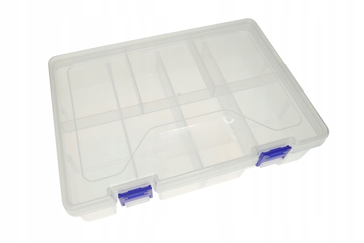 Organizer 8 Przegrodek Plastikowy Box 225x155x58mm Pojemnik Na Drobiazgi