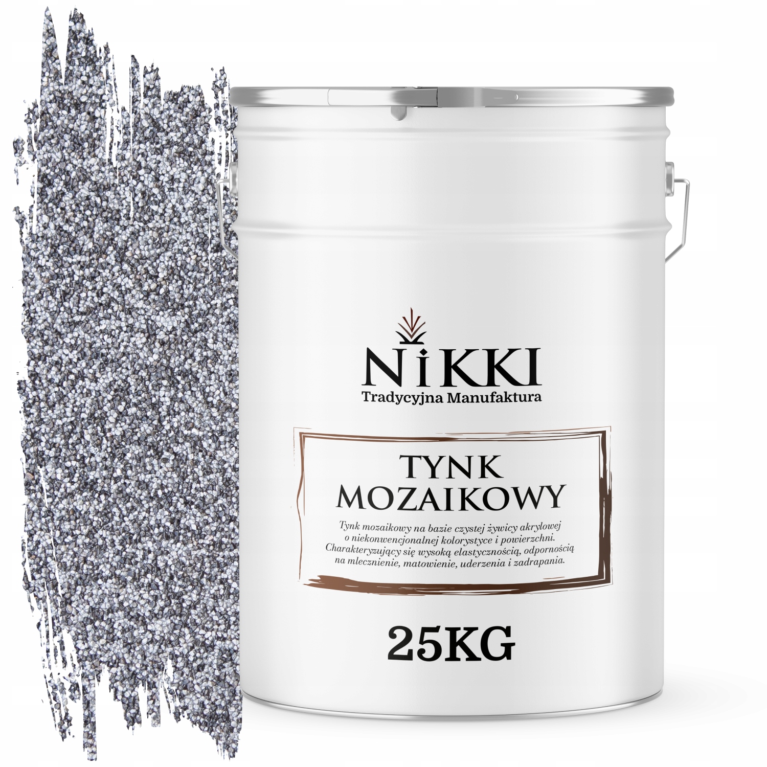 Mozaiková Omietka Živicová 25 Kg Vnútorná Vonkajšia Farba Čierno-strieborná M13