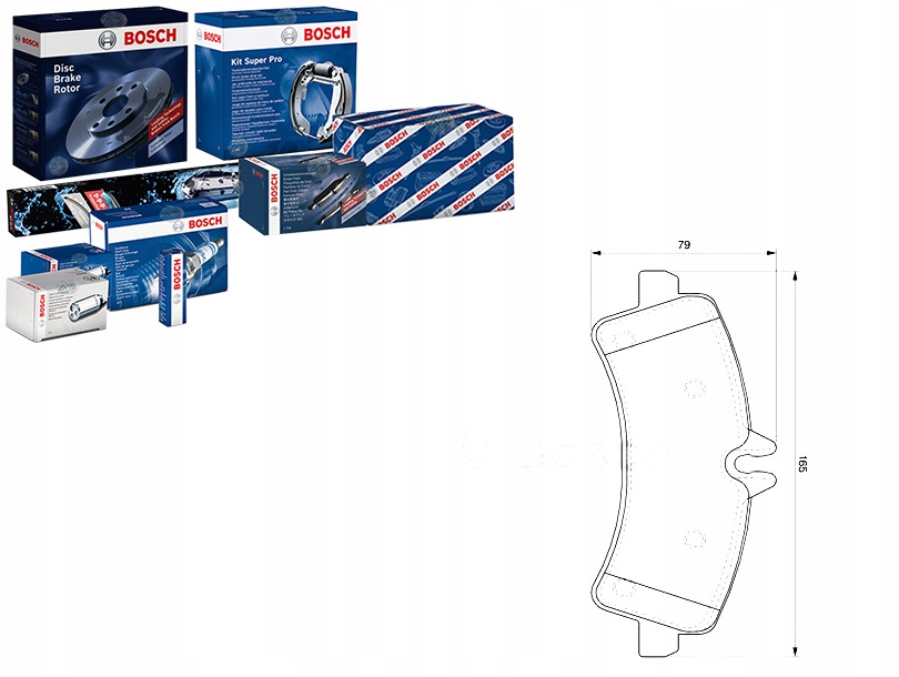 Sada Brzdových Destiček Bosch 2E0698451B 2E069