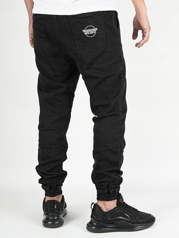 Joggerové Kalhoty Środowisko Miejskie Jeans „classic Icon“ Black/white vel. M