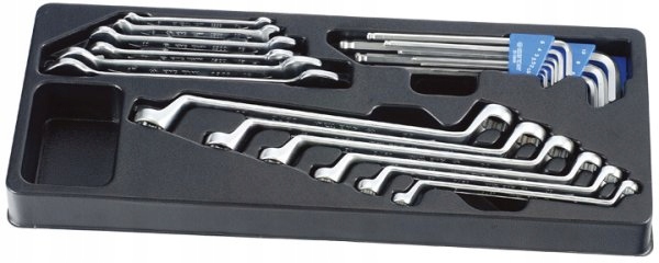 ZESTAW 21cz.- KLUCZE PŁASKIE 6cz. 6-24mm, KLUCZE O