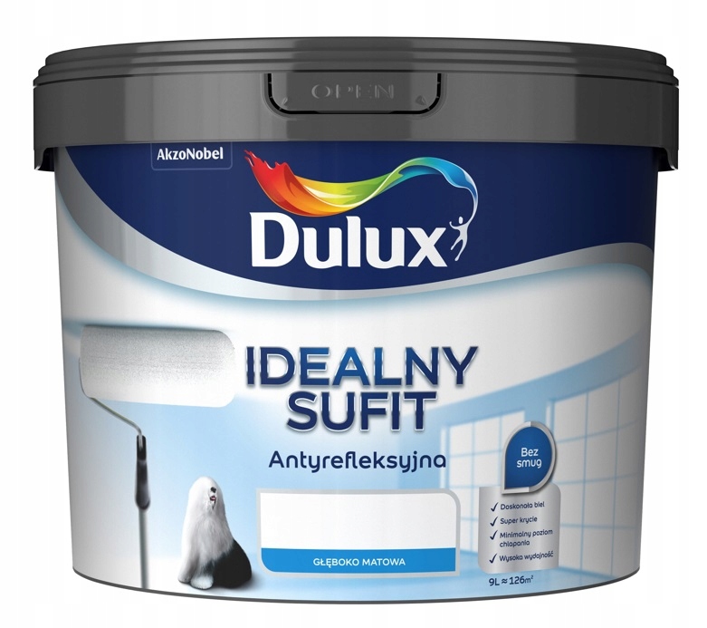 

Farba Dulux Idealny Sufit farba antyrefleksyjna 9l