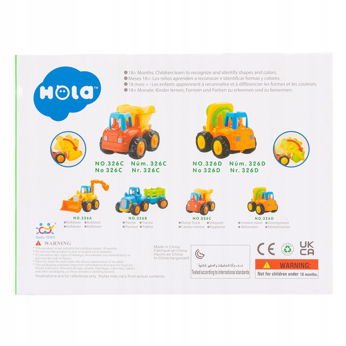 HOLA Mini wywrotka 18m+ auto pojazd ciężarówka Kod producenta 5905375426378