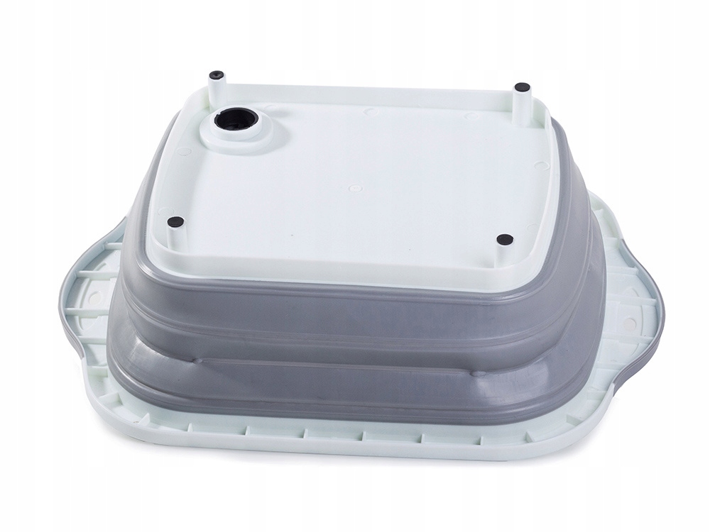 SKŁADANA MISKA Z KORKIEM DESKA DO KROJENIA ZLEW 5L Kolor biały