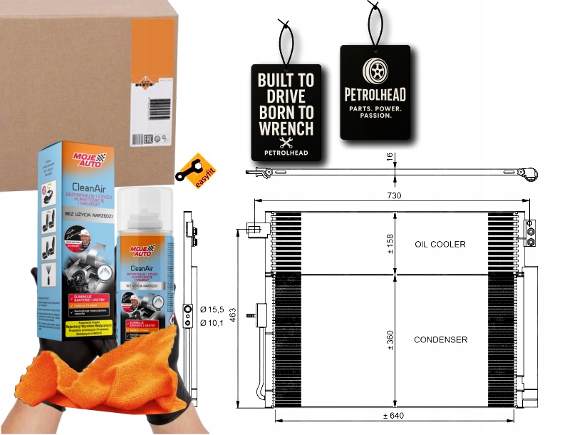 Kondenzátor Klimatizace Jeep Grand Cherokee 10- Wbu #Petrolhead Pro+ Kit9