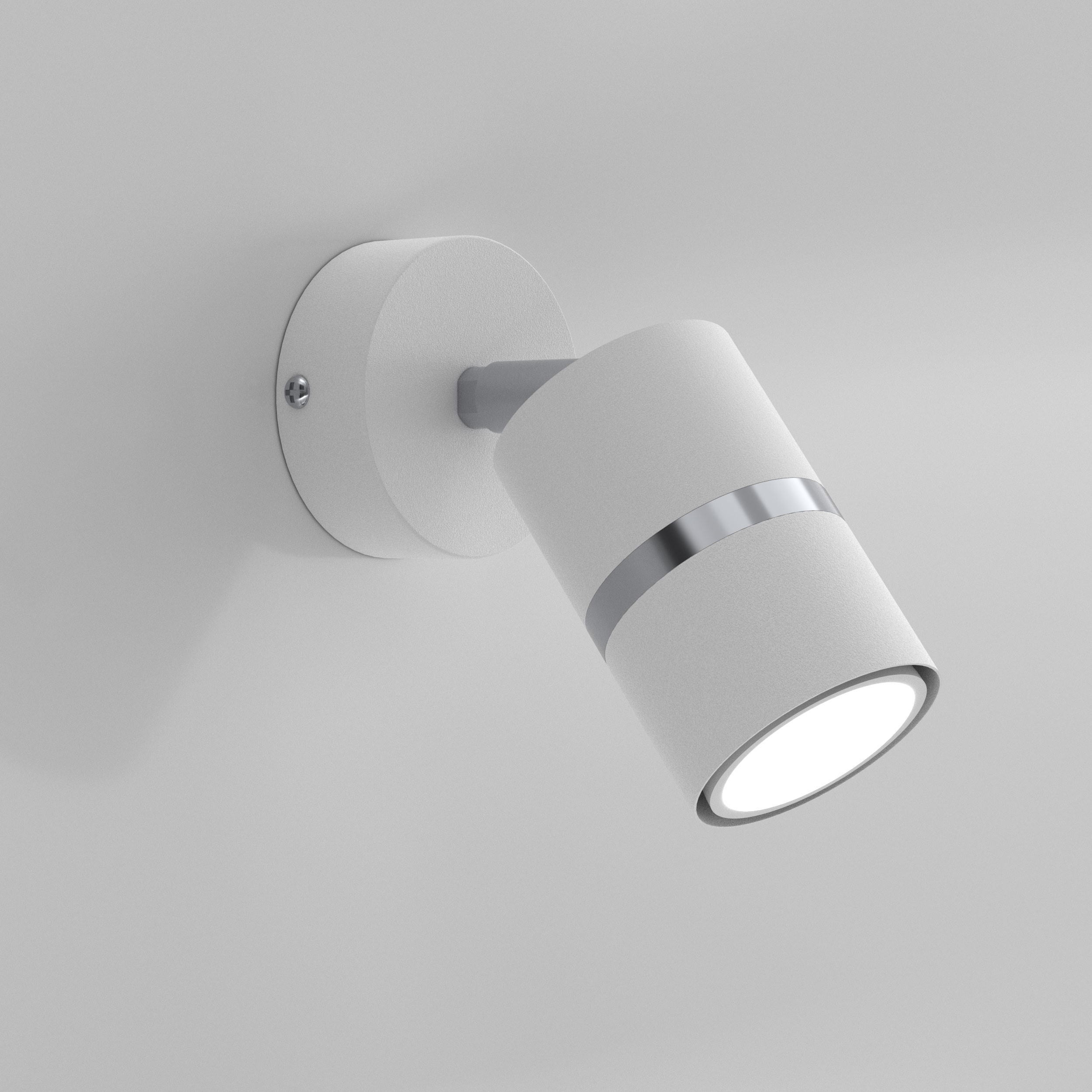 KINKIET REGULOWANY BIAŁO SREBRNY LAMPA TUBA GU10 Zasilanie sieciowe