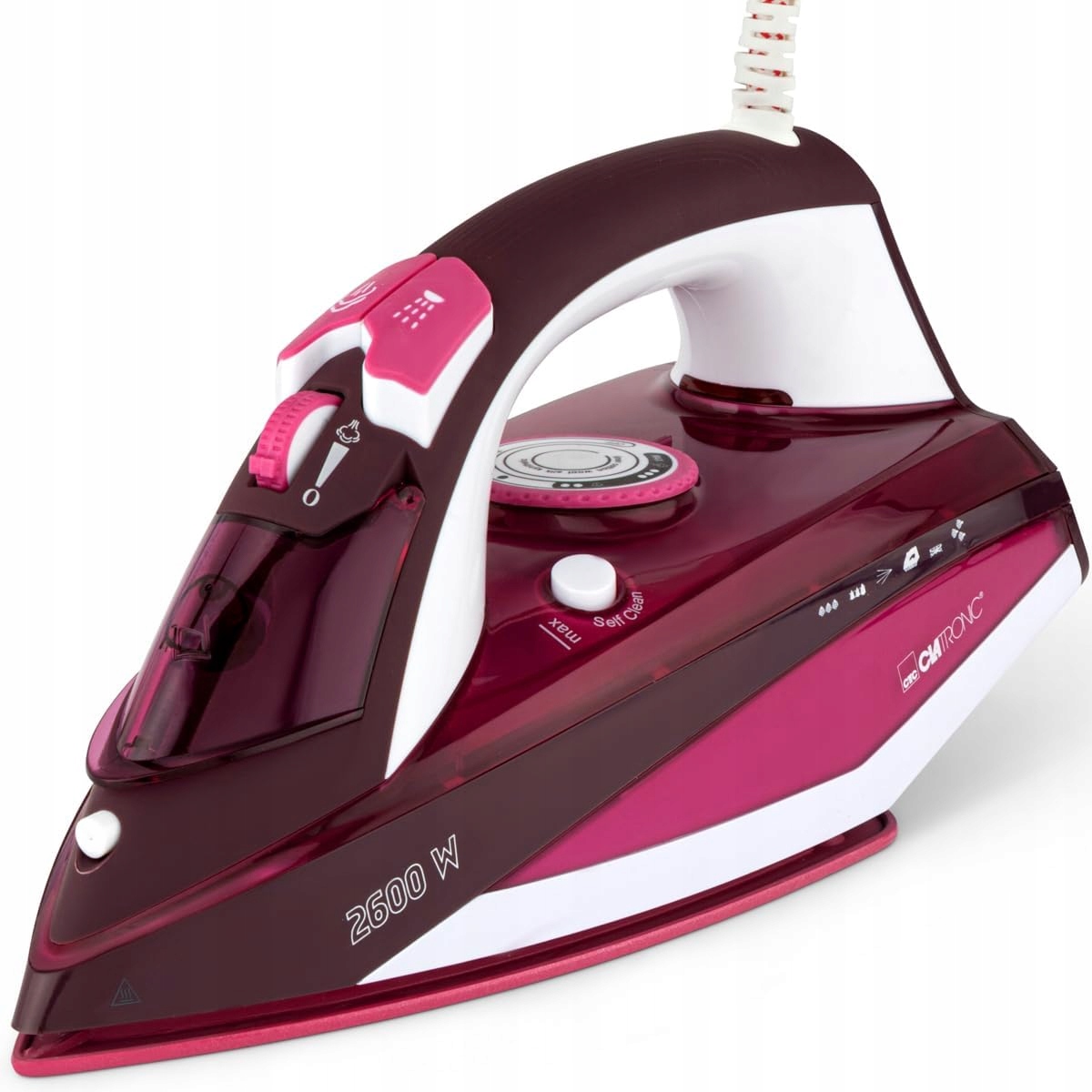 Żelazko Parowe 7 Funkcji Spryskiwacz Samoczyszczenie Para 2600W Niemieckie