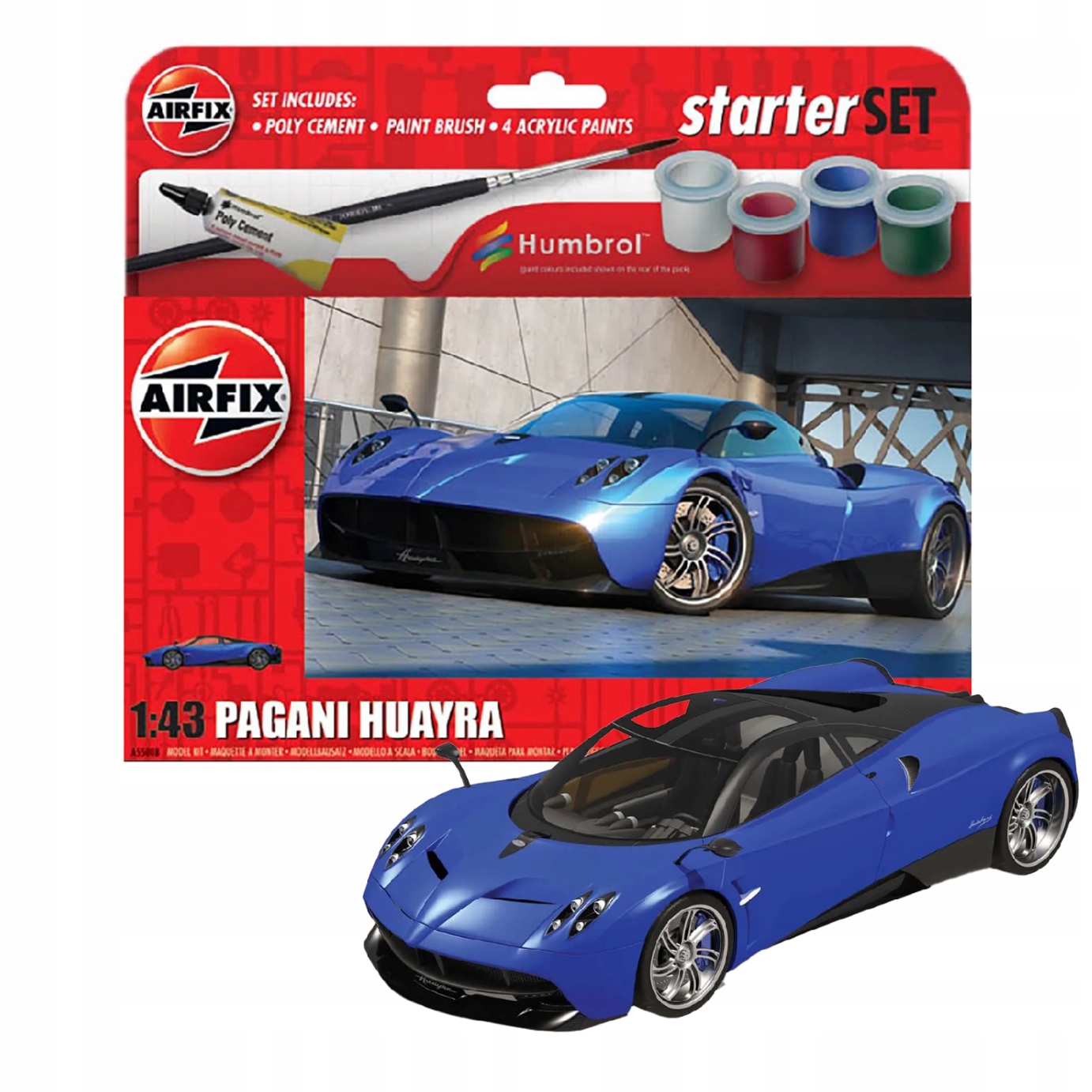 Objevte tajemství dokonalosti: Pagani Huayra se sadou barev Airfix 1:43