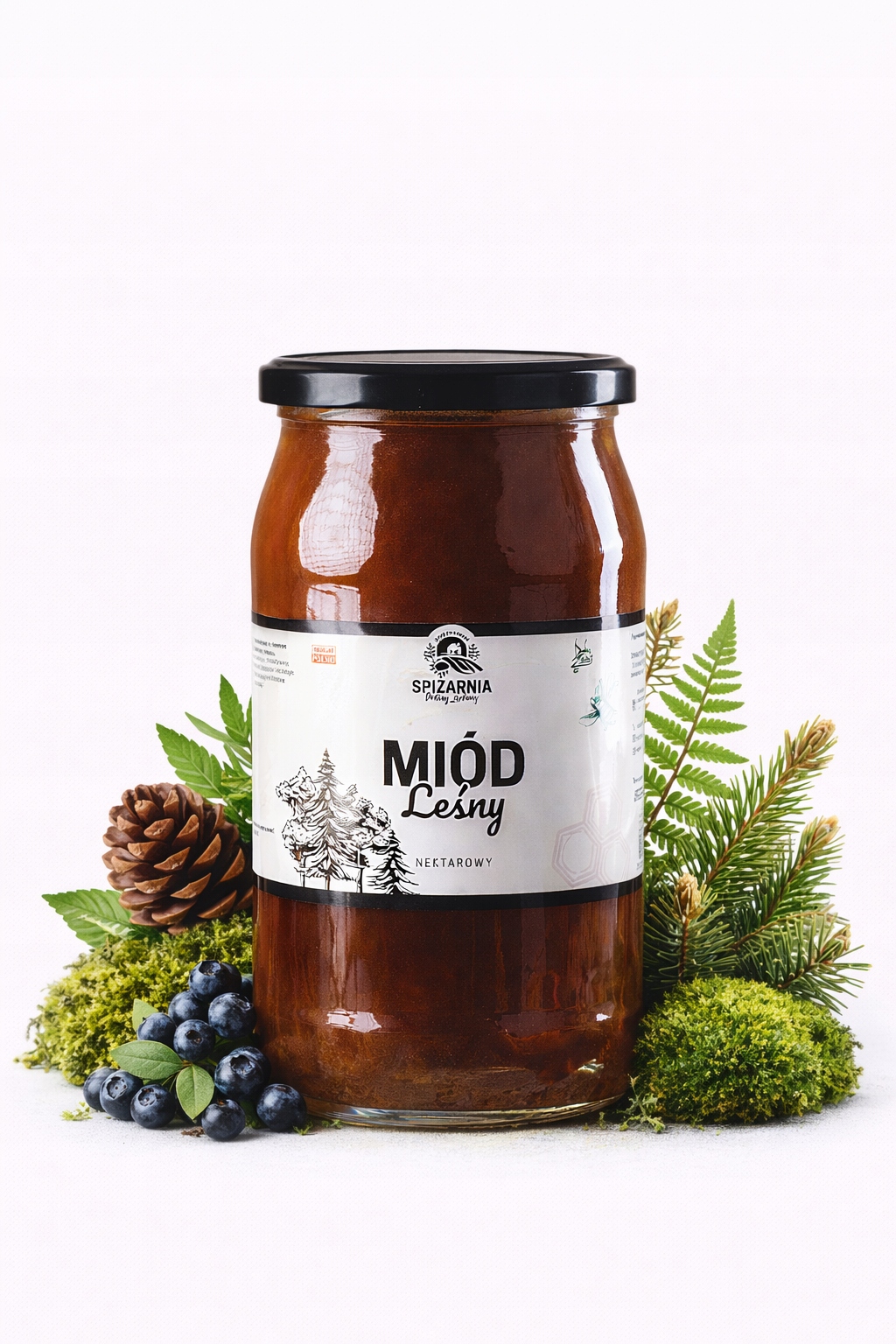 Přírodní Med 1100 g Aromatický tmavý rodinný Premium Pl