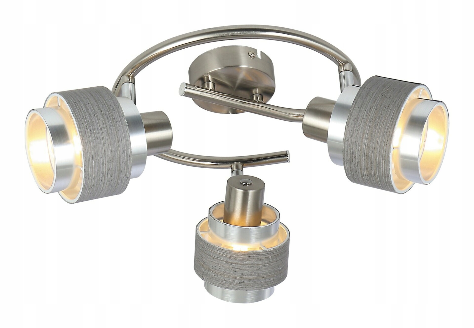 Bodové svietidlo Rabalux Basil E14, 3x10 W, saténová chrómová, strieborný dub