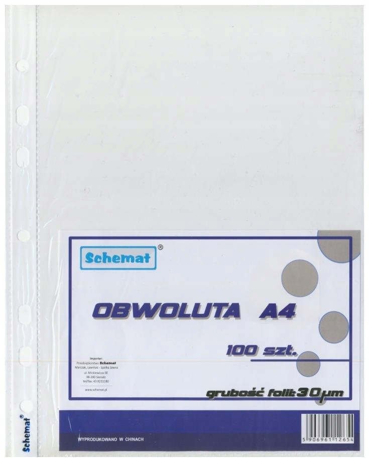 

Koszulki obwoluty krystaliczne A4 100 sztuk * Cena