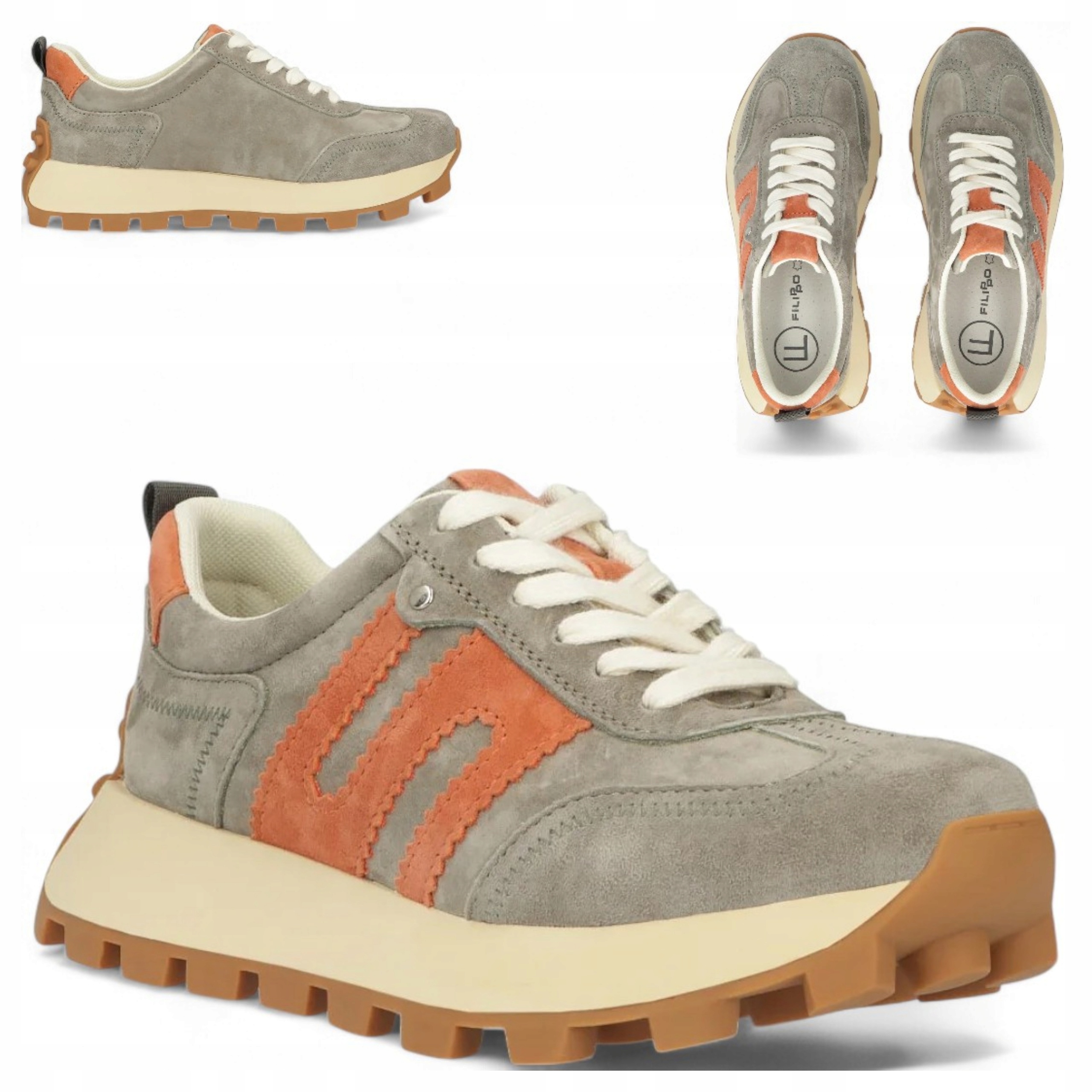 Dámské kožené polobotky Filippo 41, dámské boty na platformě, jaro, módní