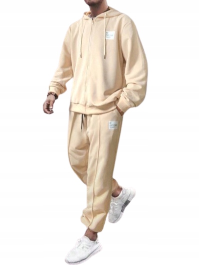 Pánská béžová volnočasová Tepláková Souprava Shein XL Łtc