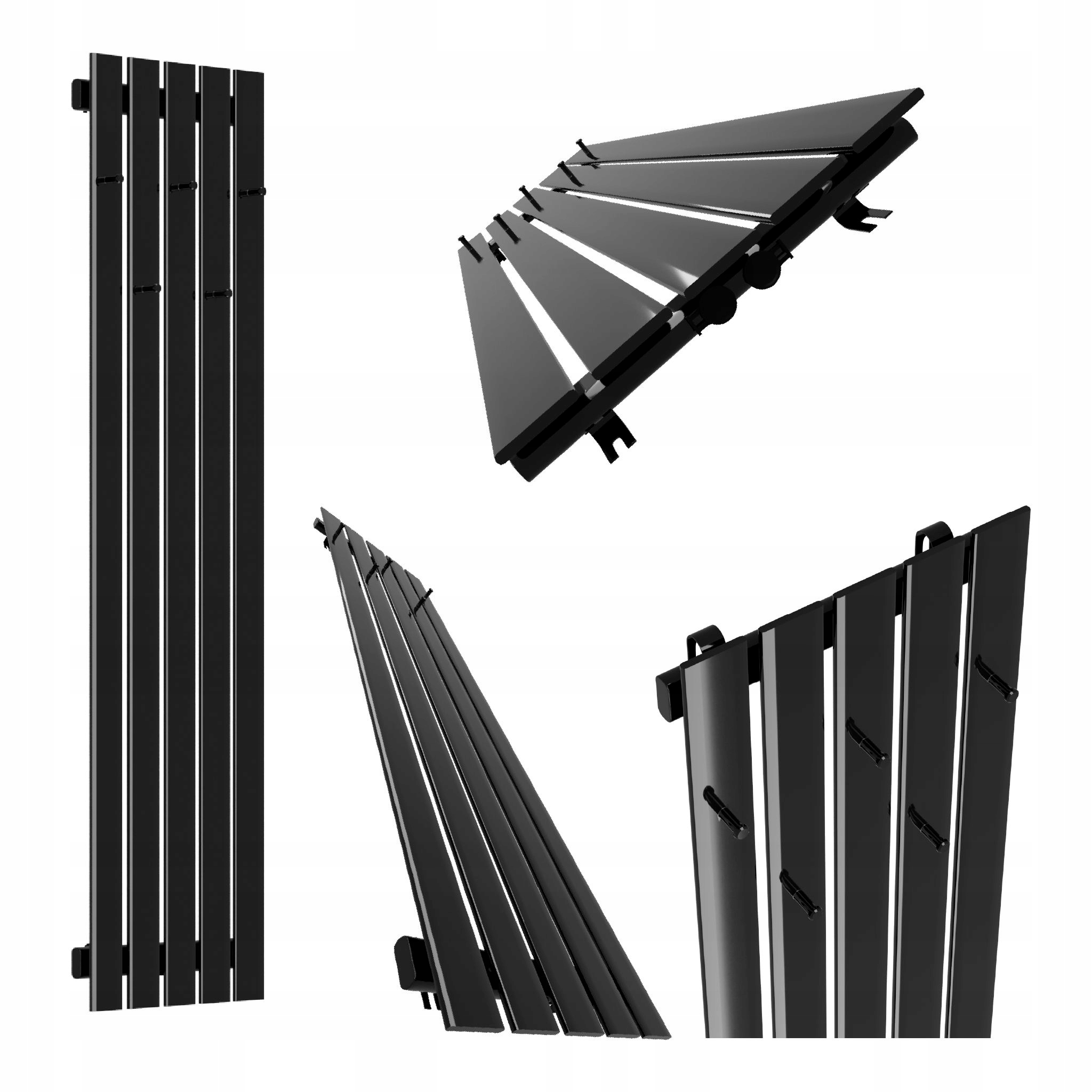 Dekorativní Radiátor Bellohook 160x38 Černý Lesk