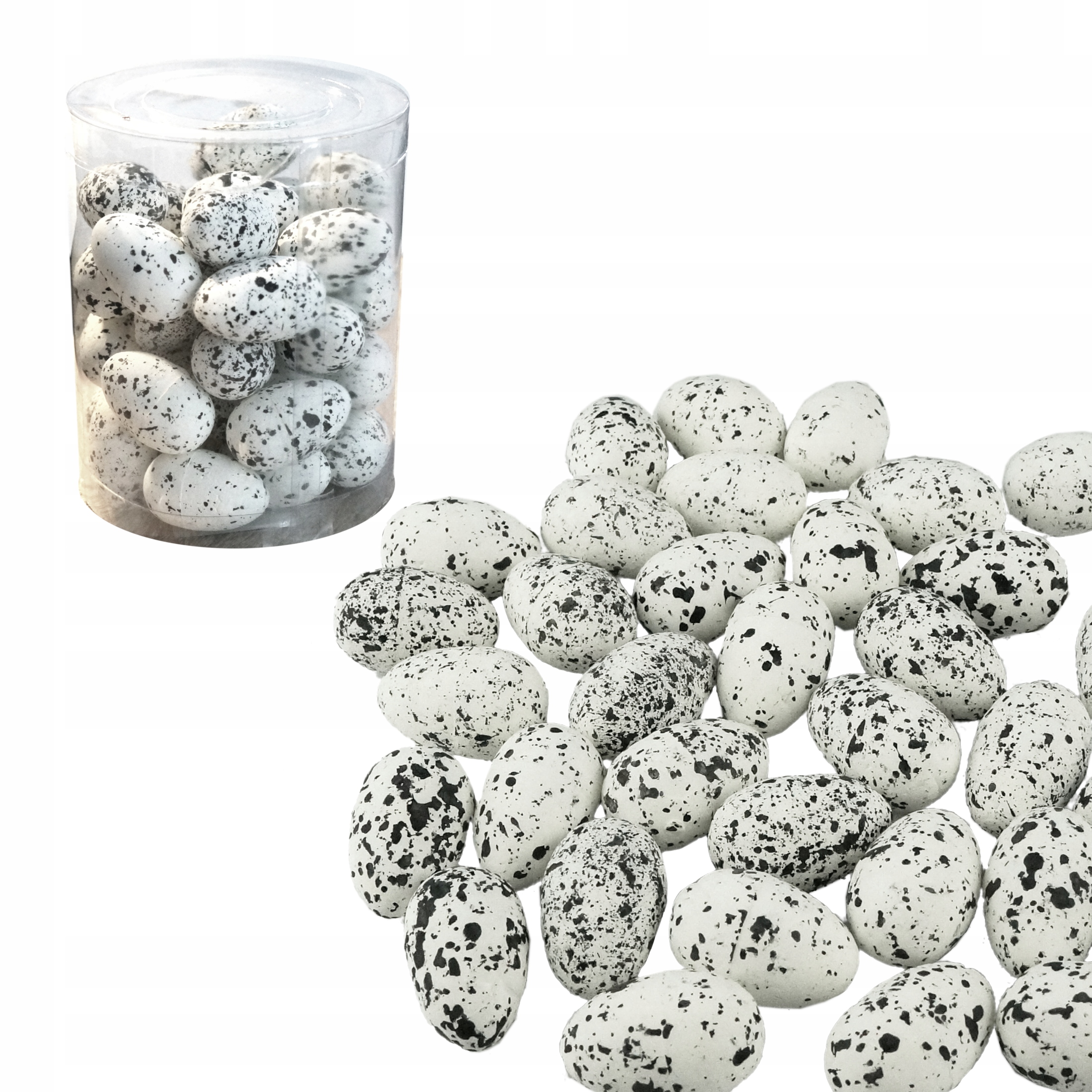 

Przepiórcze jajeczka 3 cm 36 szt. białe Wielkanoc