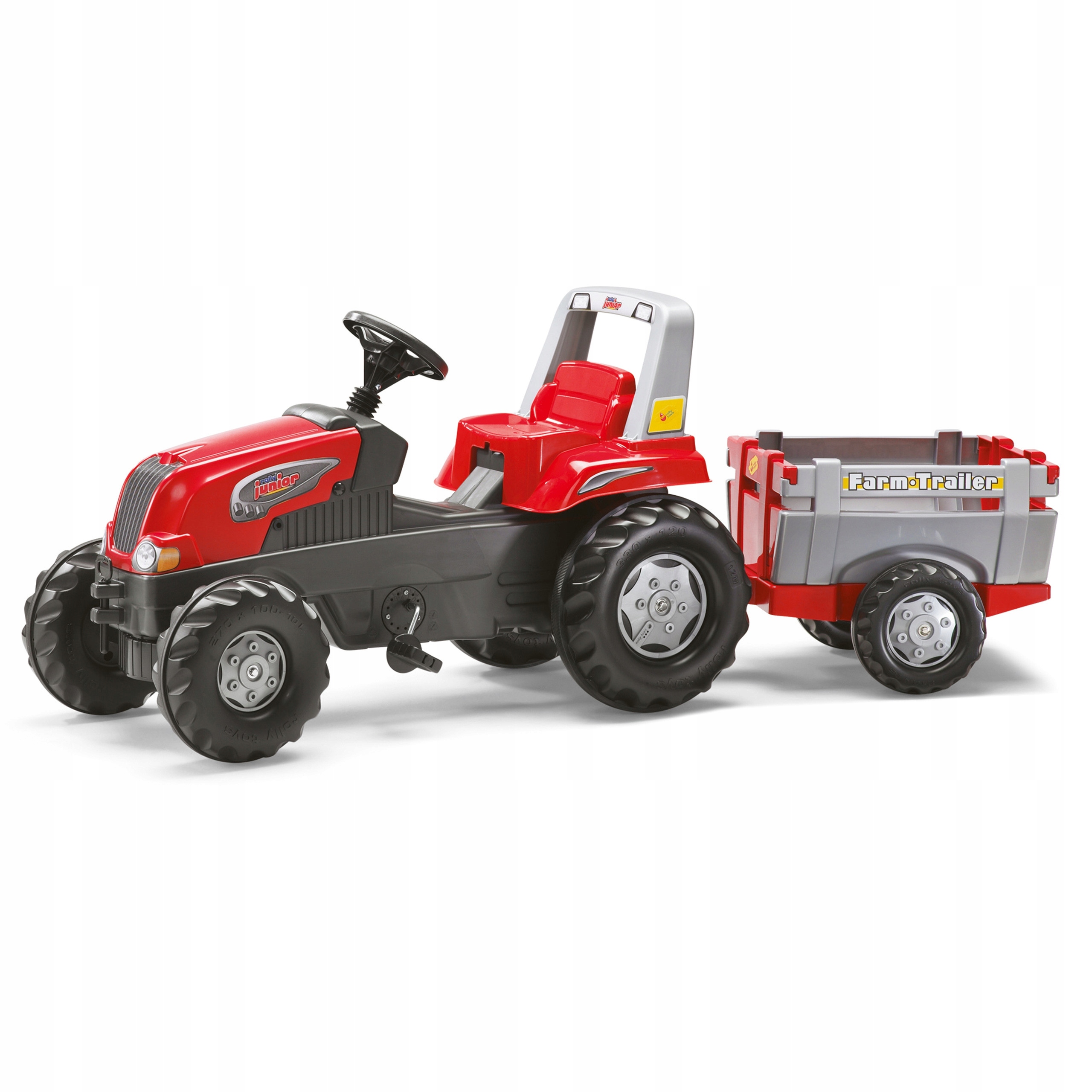 RollyJunior Rt Traktor na pedały z przyczepą Junior 3-8 lat Rolly Toys