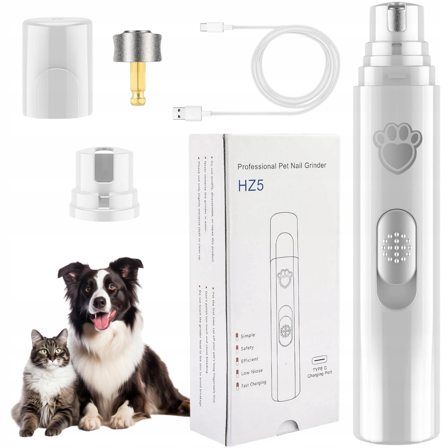 Levně Elektrický Pilník Bruska Na Drápky Pro Psy A Kočky Odolný, Nový